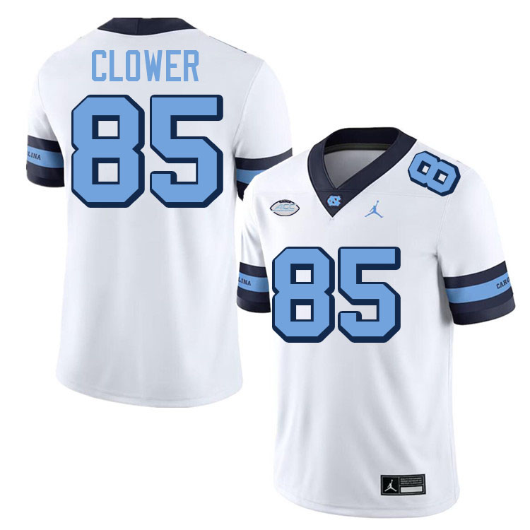 #85 Shanard Clower North Carolina Tar Heels Jerseys,Apparels,Uniforms Stitched-Throwback White